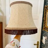 Vintage fringed pagoda lampshade