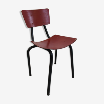 Chaise école rouge