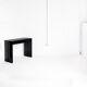 Vintage extendable table / console in lacquered wood by Paul Michel, France 1990