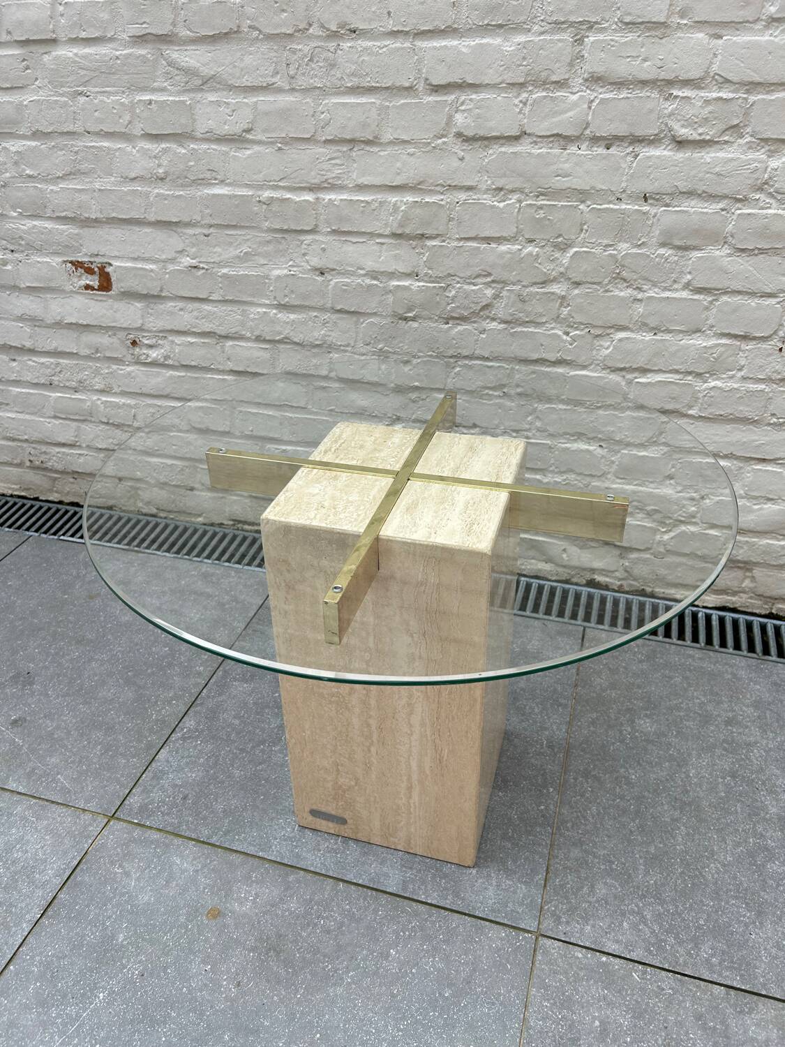 Artedi travertine coffee table 1970