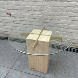 Table basse travertin Artedi 1970