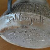 Salt stoneware lamp base signed jean-claude courjault