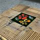 Rattan coffee table with ceramic tiles, 1960s