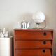 Lamp  chrome and white opaline 70s