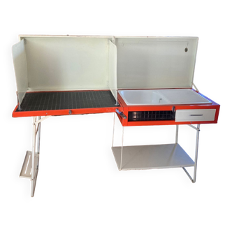 Vintage folding transportable camping kitchen arco chatellerault 1970s