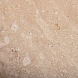Italian coffee table in travertine with fossils