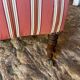 Fauteuil en tissu rayé, début 20ème