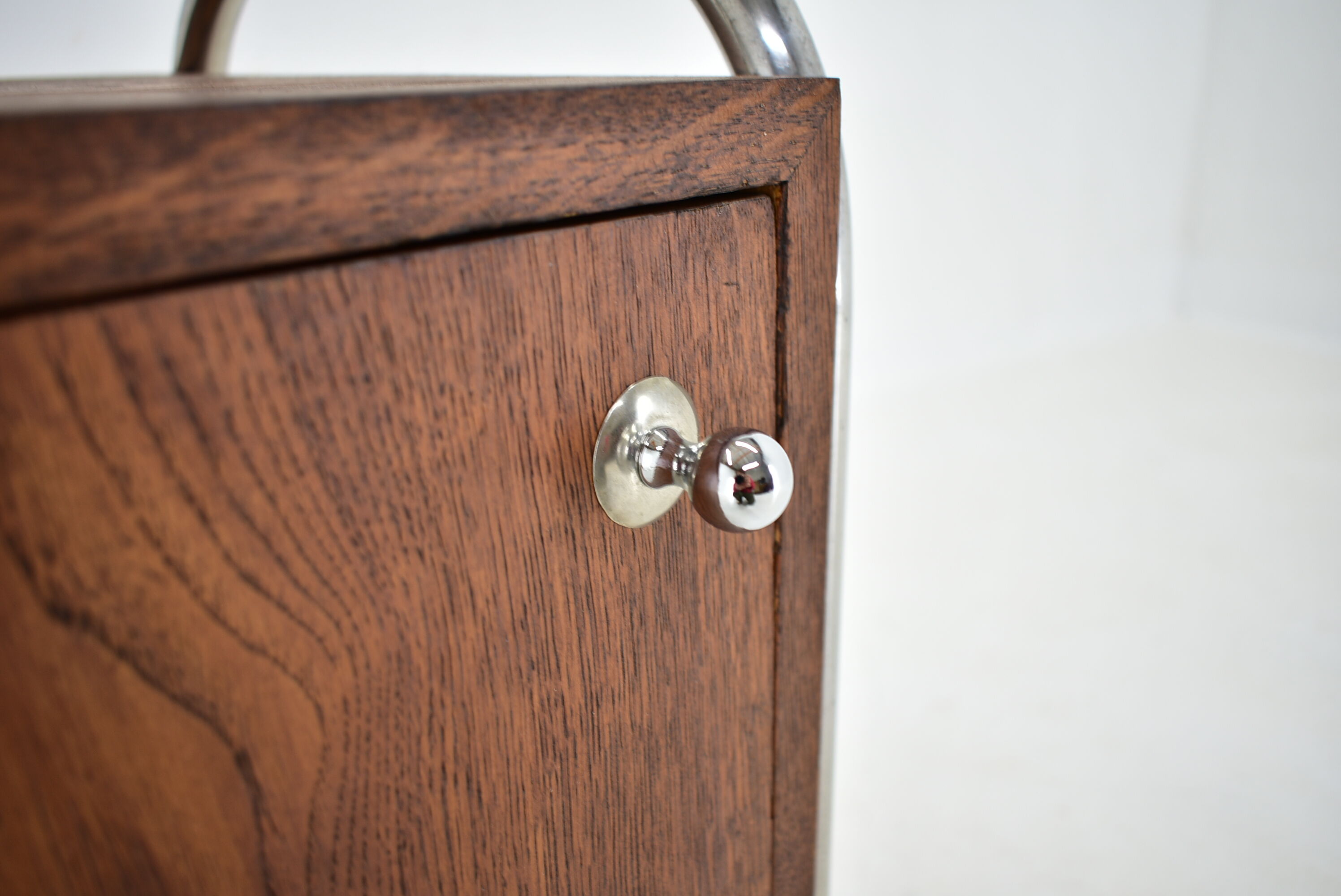 1940s Pair of Bauhaus Bedside Tables, Czechoslovakia