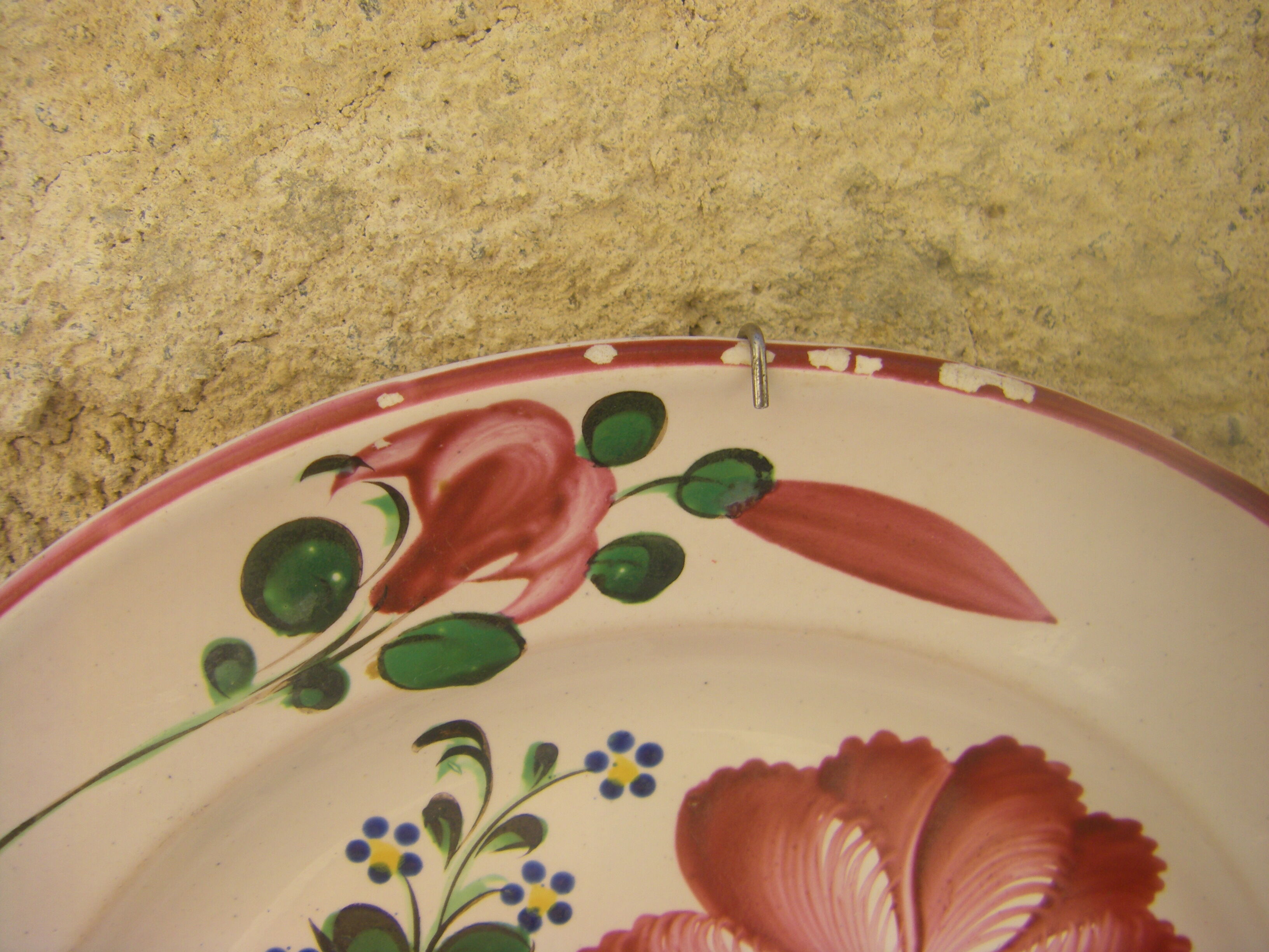 Oriental earthenware plate