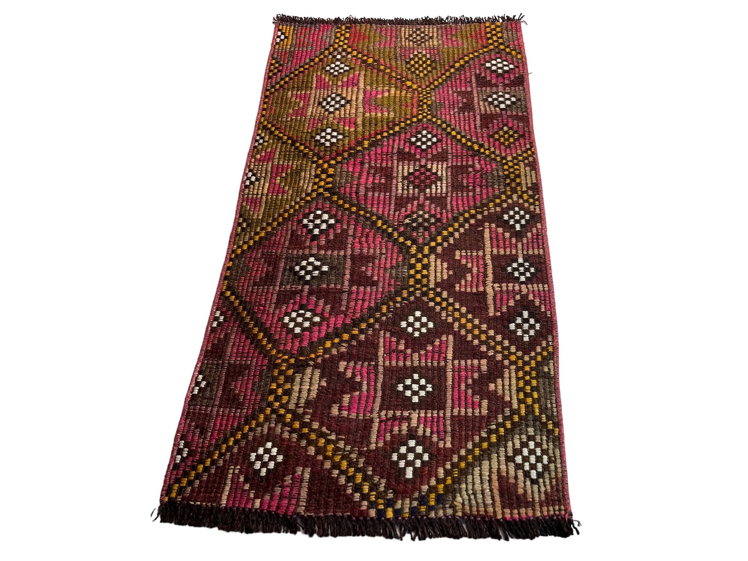 Vintage turkish kilim rug, 103 x 54 cm