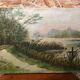 Old painting oil on canvas C. Guyon Campaign XIXth Vintage