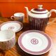 Hermes box - teapot, 2 tea cups, 2 plates - H Deco collection
