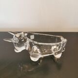 empty pocket/animal ashtray in Vannes crystal: Taurus