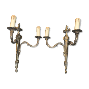 paire d'appliques bronze