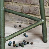 Wooden and metal laboratory stool