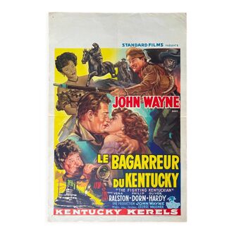 Affiche cinéma originale "Le Bagarreur du Kentucky" John Wayne 37x57cm 1949