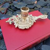 Brass cellar rat candle holder