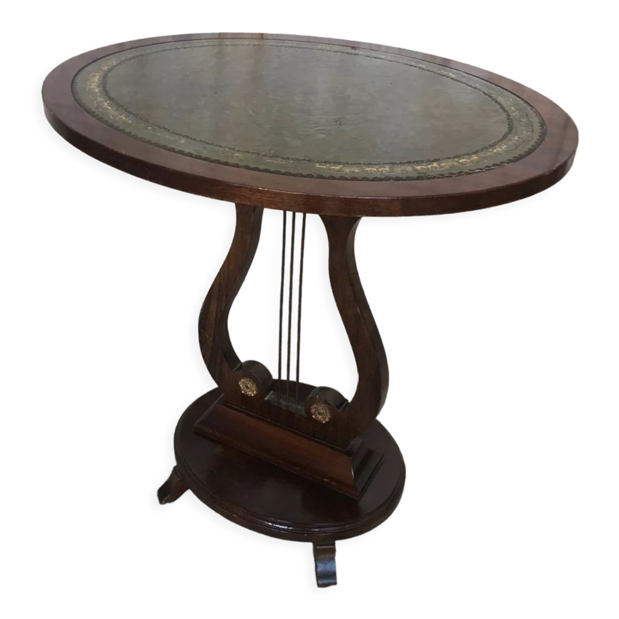 Fifth wheel side table violin wood vintage waffle tray
