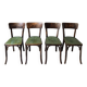 Suite de 4 anciennes chaises Bistrot Baumann Vintage Année 50