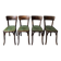 Suite de 4 anciennes chaises Bistrot Baumann Vintage Année 50