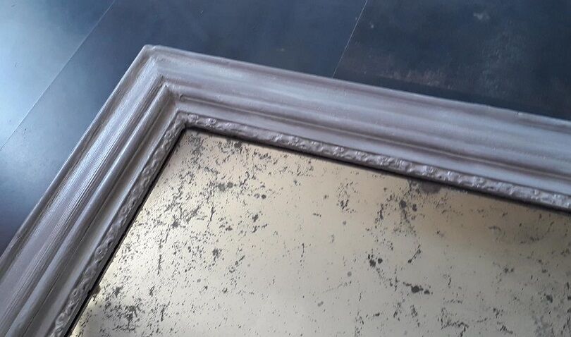 Mirror wood and stucco rechampie 87 x 68cm