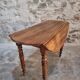 Antique French walnut folding dining table