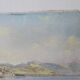 Old painting - Oil on canvas Lake Geneva Chateau de Glérolles (Switzerland)