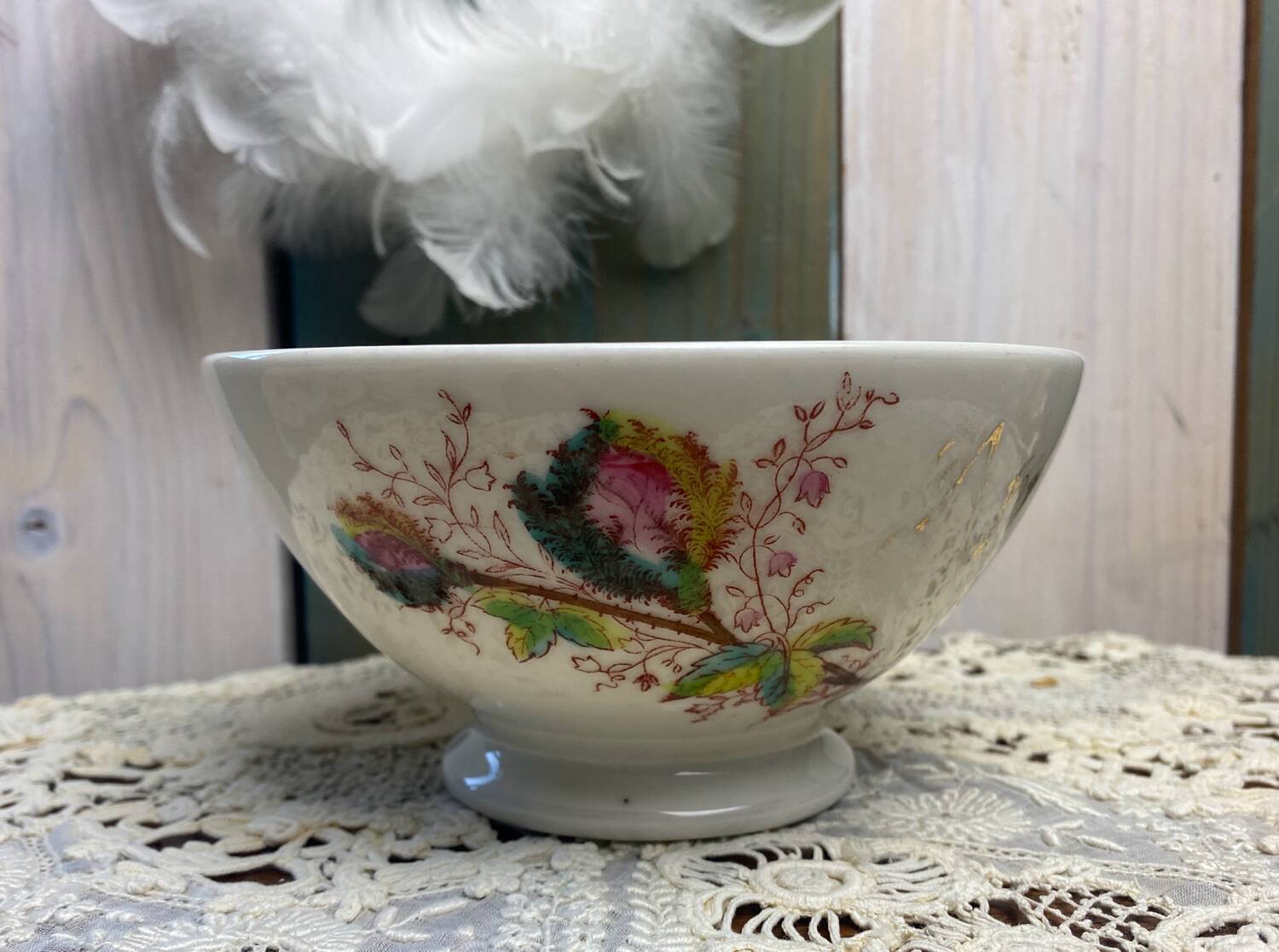 Large antique porcelain bowl