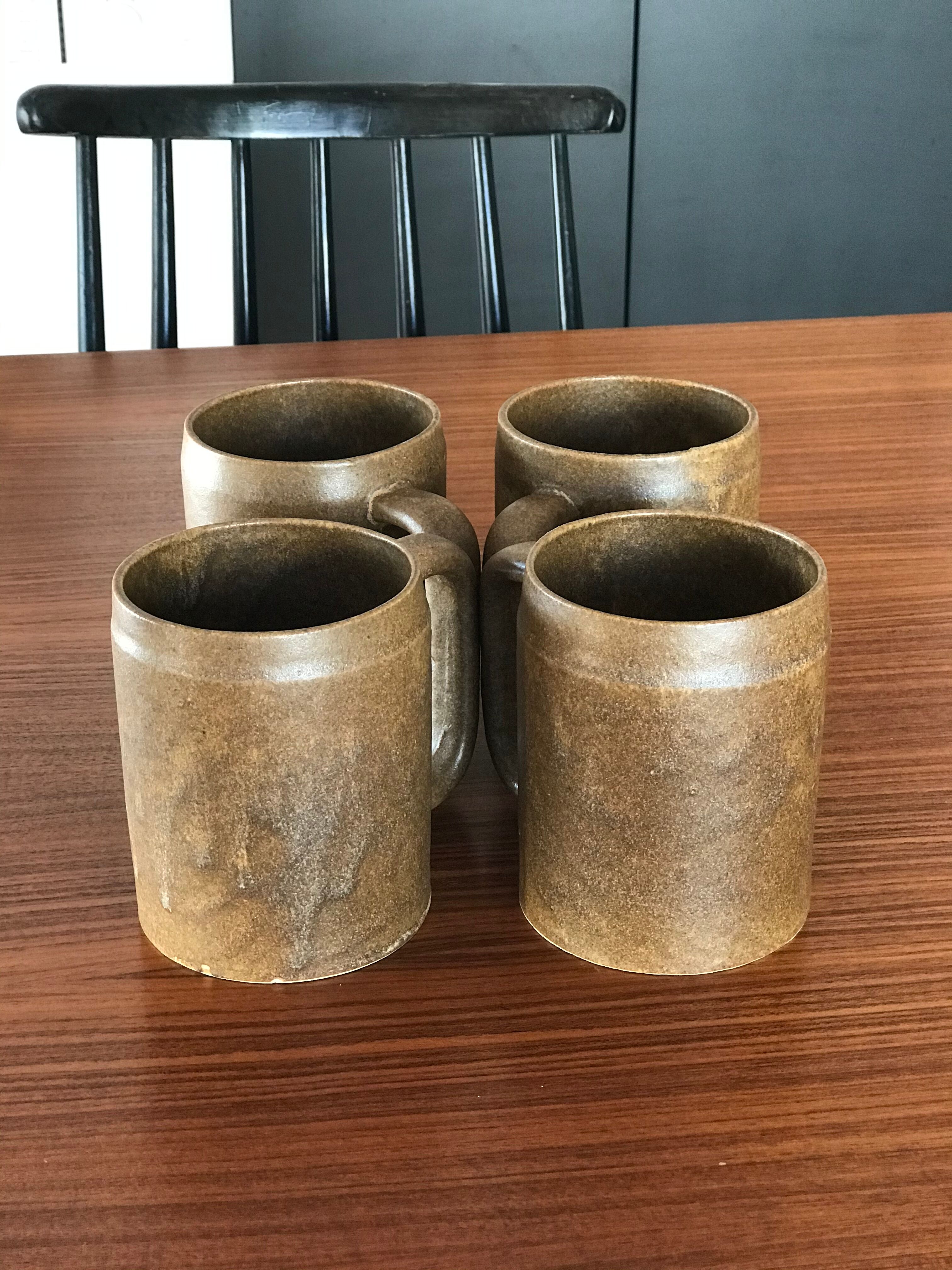 Vintage sandstone mugs