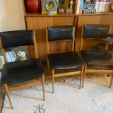 Series of 3 Scandinavian chairs