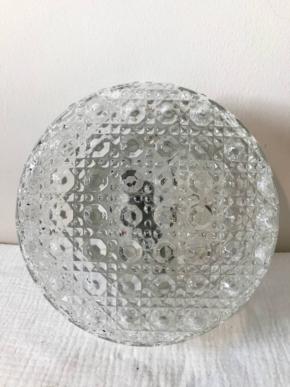 Round molded glass ceiling light ⌀ 19,5 cm