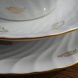 White and gold plate service, Vitriam porcelain