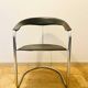 Arrben “Canasta” armchair or chair from the 80s in chrome steel and leather