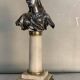 Buste de la Vierge en argent, colonne en marbre