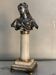 Buste de la Vierge en argent, colonne en marbre