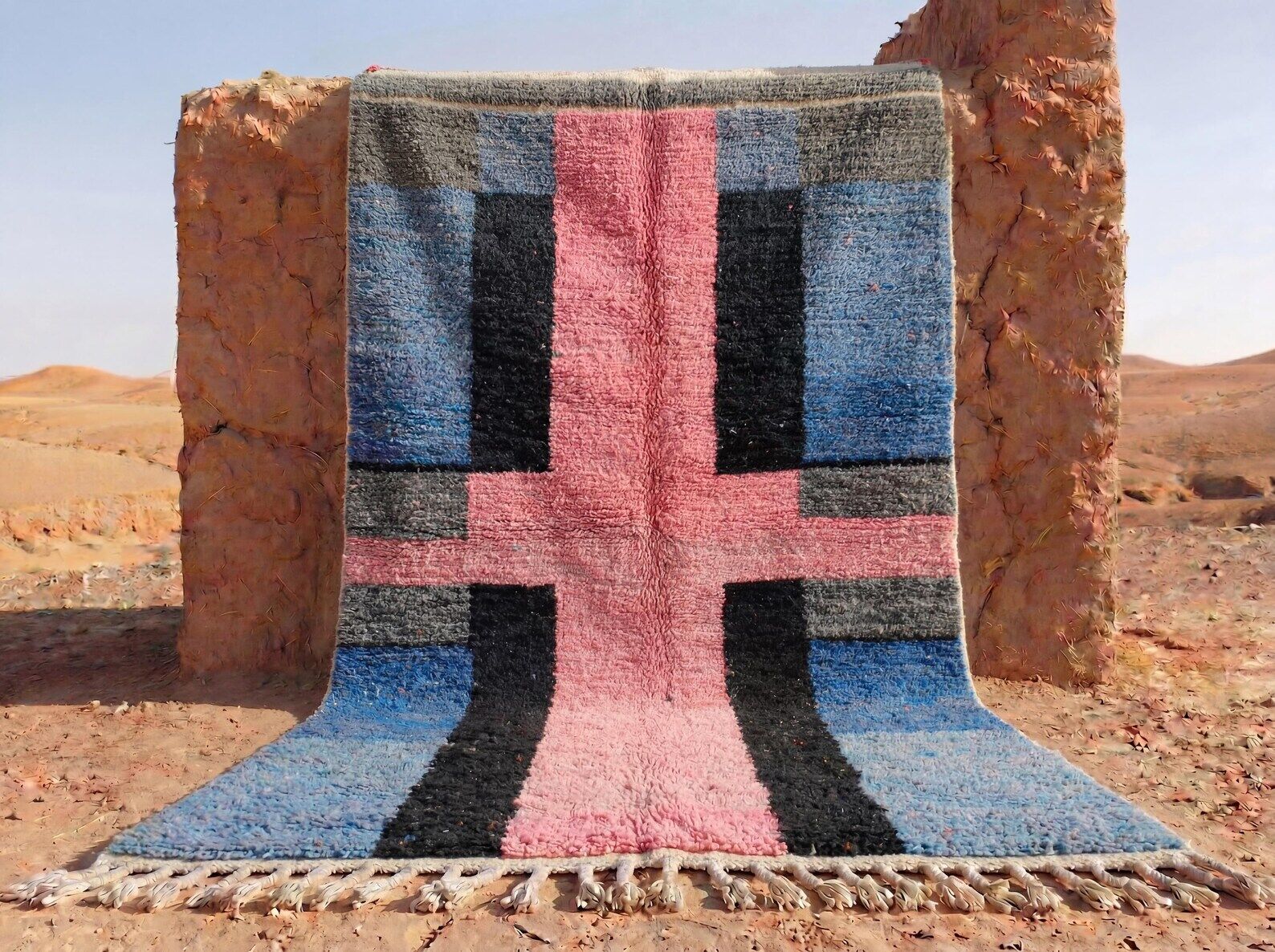 Handmade Berber rug in wool 200cm×300cm