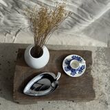 Vintage blue and white hand-held egg cup Poland D13