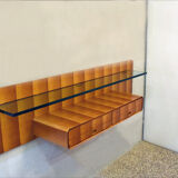 Suspended console in wood by La Permanente Mobili Cantù, 1950s