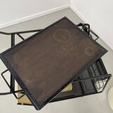 Perforated metal serving trolley style Mathieu Matégot