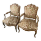 Pair of Louis XV style armchairs