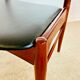 Danish vintage Arne Wahl Iversen teak and leather dining chairs model 26 - 1960s
