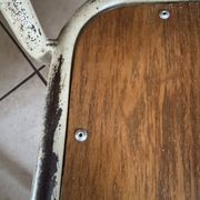 Old small school chair for children, vintage design, height a.