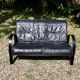 Canapé scandinave en cuir noir par Tord Björklund pour Ikea