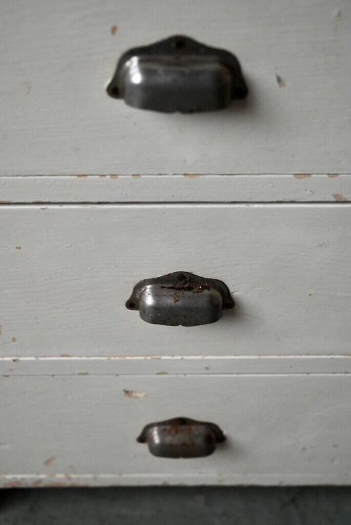 Small wooden chest of drawers vintage retro patinated bohemian 1950s