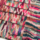Berber rug Boujaad pink with colorful patterns 241x145cm
