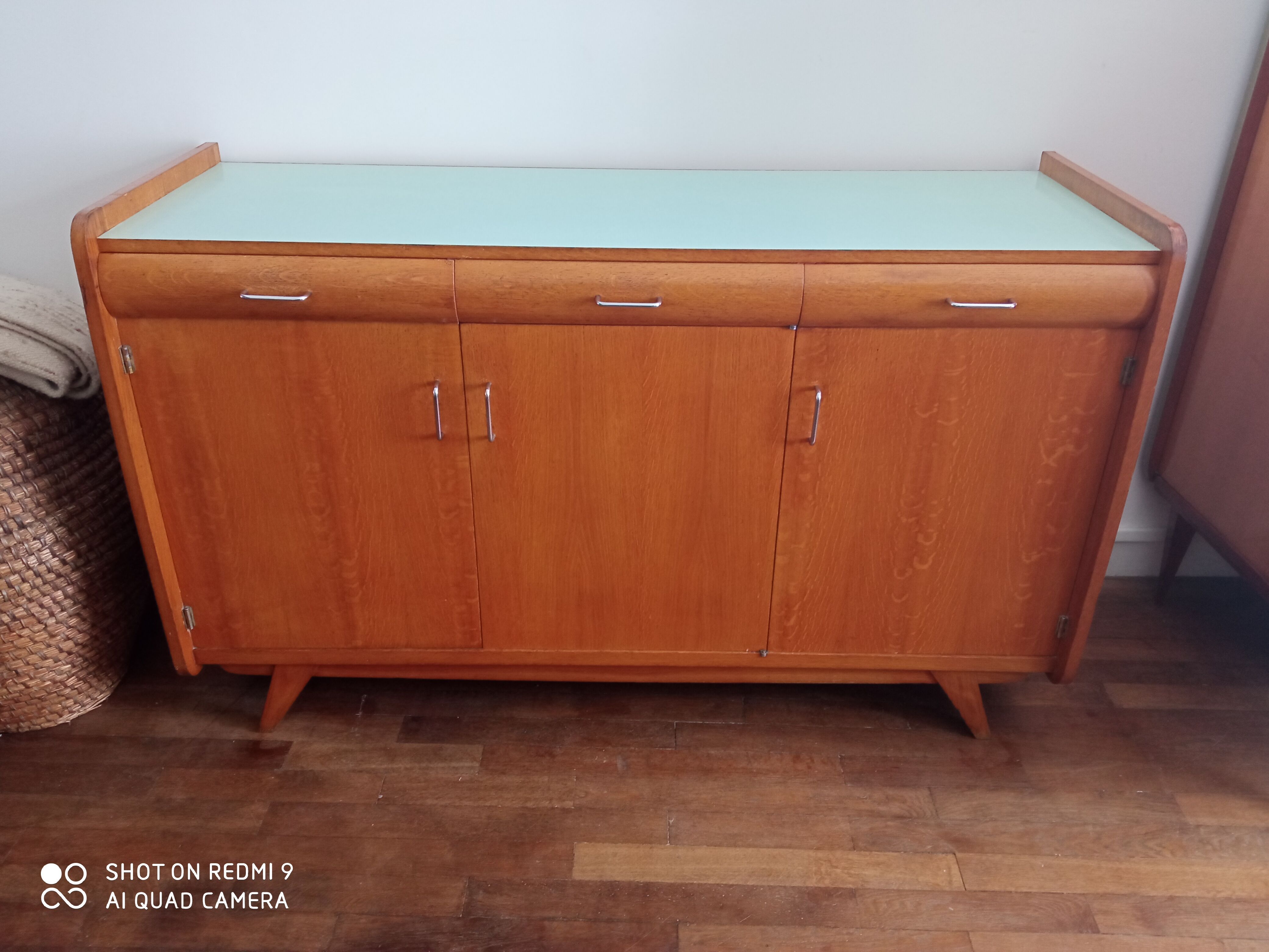 Buffet Enfilade 50s in blond wood