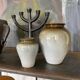 Set de 2 vases grès émaillé signé vintage