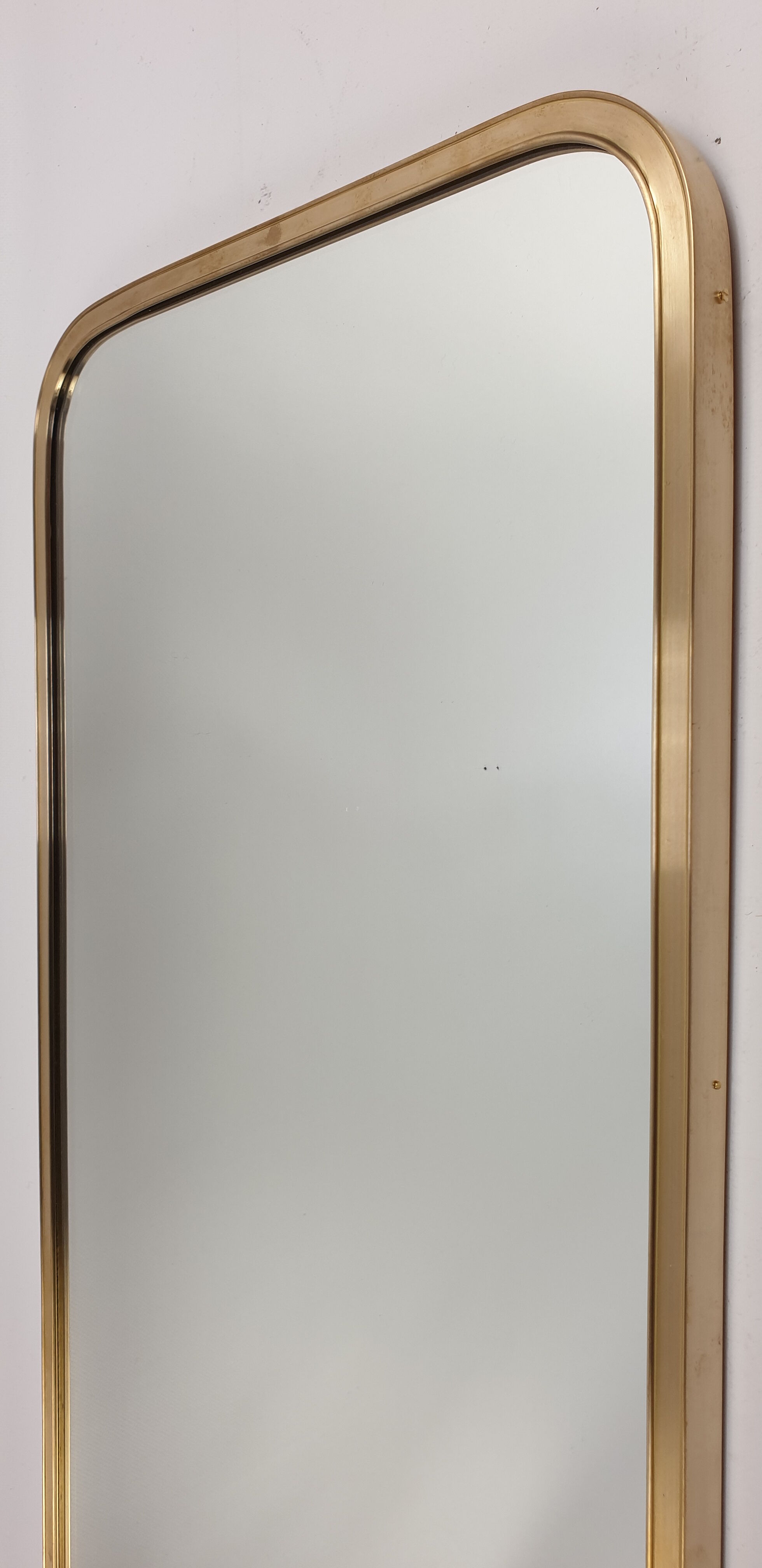 Italian wall mirror with brass frame, 1950