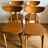 Set of 4 “Banana” chairs stamped luterma