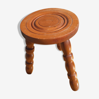 Vintage wooden tripod stool